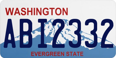 WA license plate ABI2332