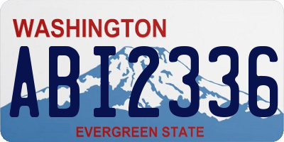 WA license plate ABI2336