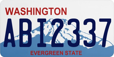WA license plate ABI2337