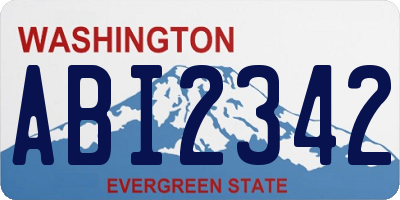 WA license plate ABI2342