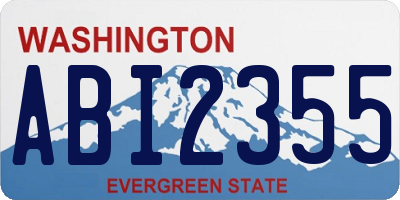 WA license plate ABI2355