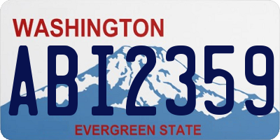 WA license plate ABI2359