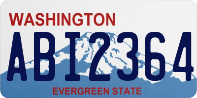 WA license plate ABI2364