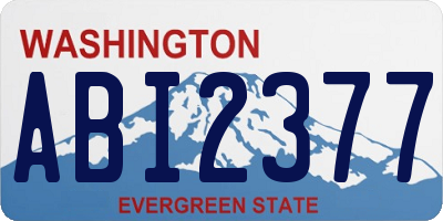 WA license plate ABI2377
