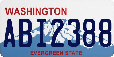 WA license plate ABI2388