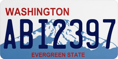 WA license plate ABI2397