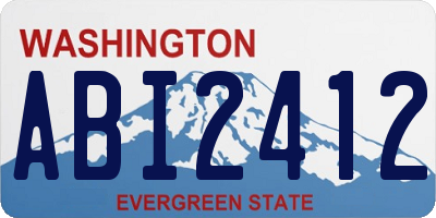 WA license plate ABI2412