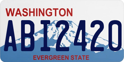 WA license plate ABI2420