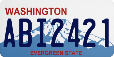 WA license plate ABI2421