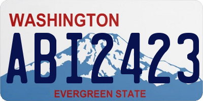 WA license plate ABI2423
