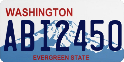 WA license plate ABI2450