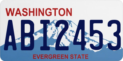 WA license plate ABI2453