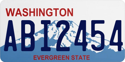 WA license plate ABI2454