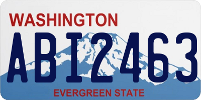 WA license plate ABI2463
