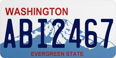 WA license plate ABI2467