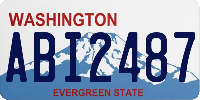 WA license plate ABI2487