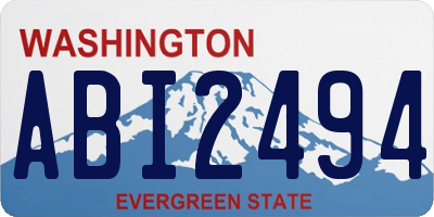 WA license plate ABI2494