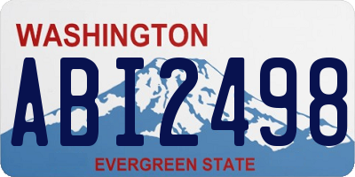 WA license plate ABI2498