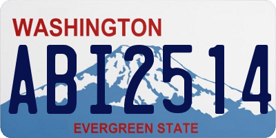 WA license plate ABI2514