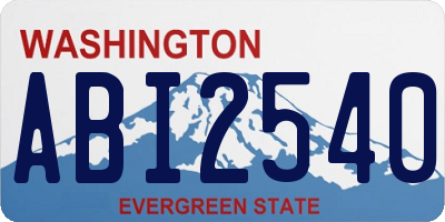 WA license plate ABI2540