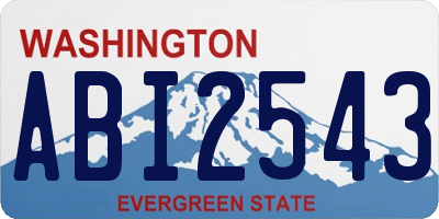 WA license plate ABI2543