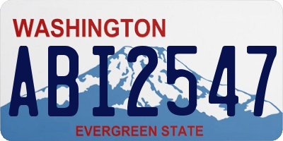 WA license plate ABI2547