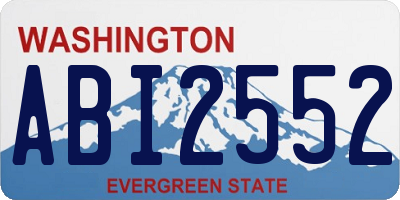 WA license plate ABI2552