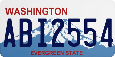 WA license plate ABI2554