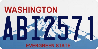 WA license plate ABI2571