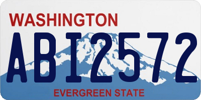 WA license plate ABI2572