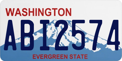 WA license plate ABI2574