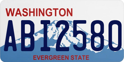 WA license plate ABI2580