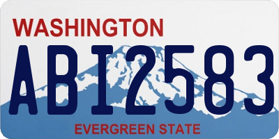WA license plate ABI2583