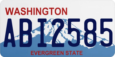 WA license plate ABI2585