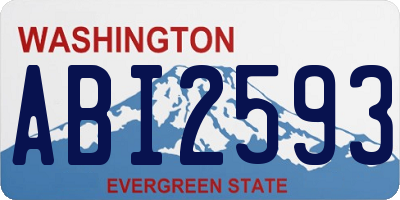 WA license plate ABI2593
