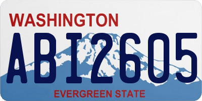 WA license plate ABI2605