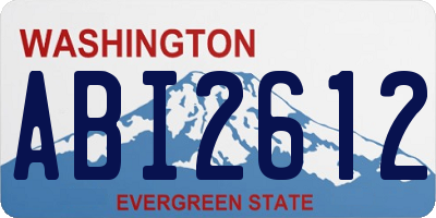 WA license plate ABI2612