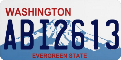 WA license plate ABI2613