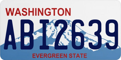 WA license plate ABI2639