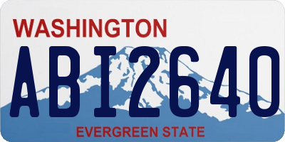 WA license plate ABI2640
