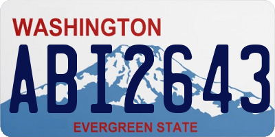 WA license plate ABI2643