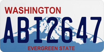 WA license plate ABI2647