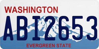 WA license plate ABI2653