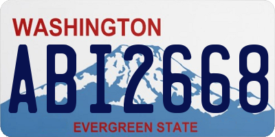 WA license plate ABI2668