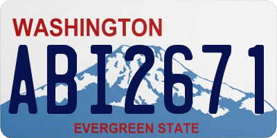 WA license plate ABI2671