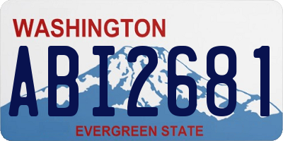 WA license plate ABI2681