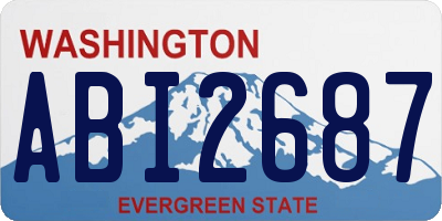 WA license plate ABI2687