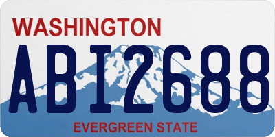 WA license plate ABI2688