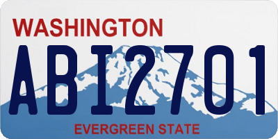 WA license plate ABI2701