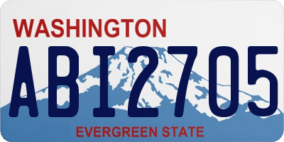 WA license plate ABI2705